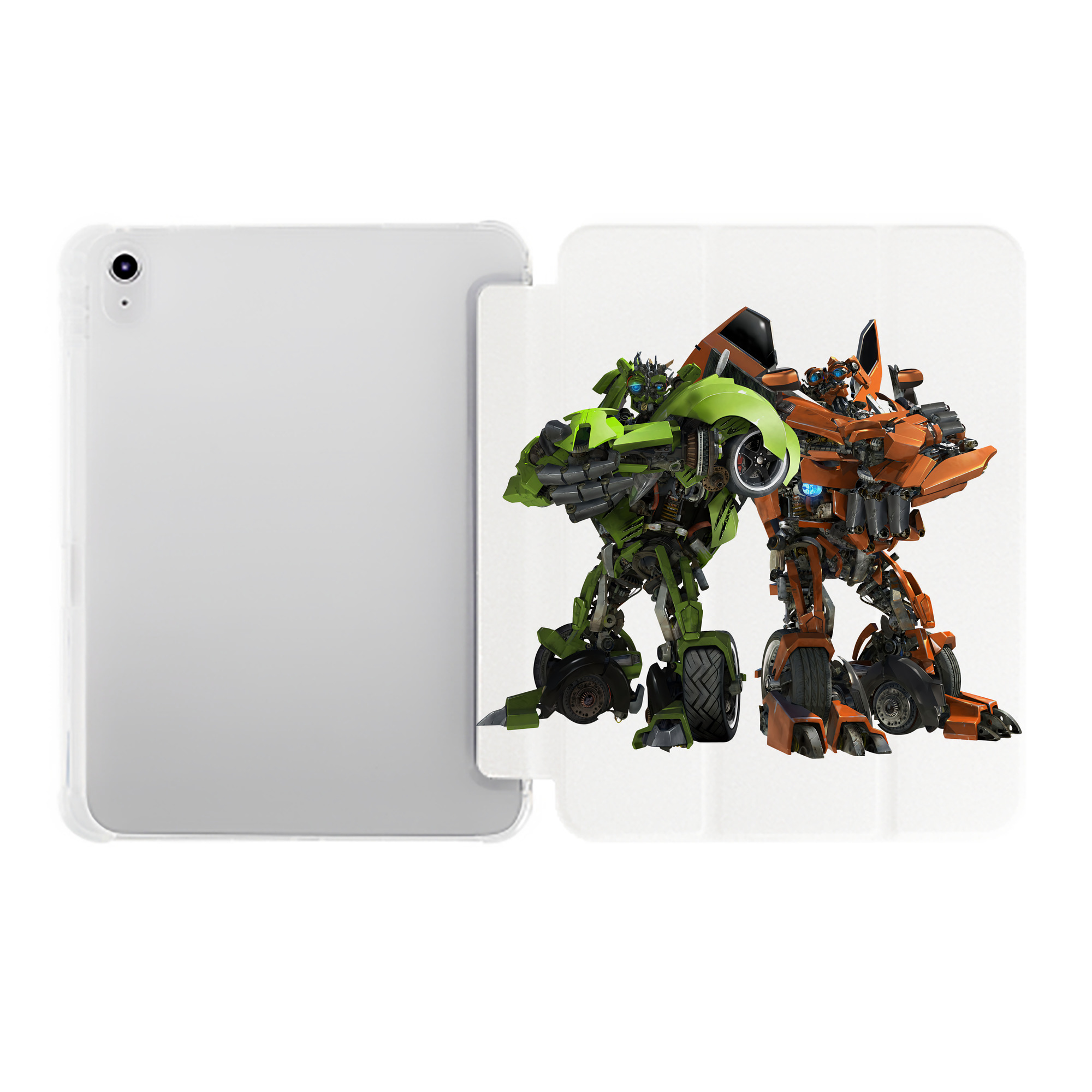 （画像用） Transformers トランスフォーマー IPad ケース ペン収納付き 三つ折りスタンド PUレザー×シリコン 対応機種9.5/10.5/10.9インチ